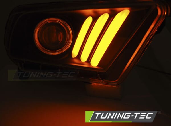 Predné svetlá FORD MUSTANG V 10-13 TUBE LIGHT Čierne – Obrázok 4