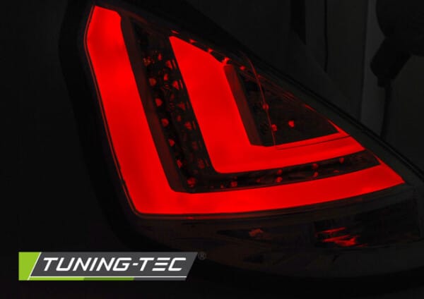 Zadné svetlá FORD FIESTA MK7 12-16 HB chrómové LED BAR – Obrázok 3