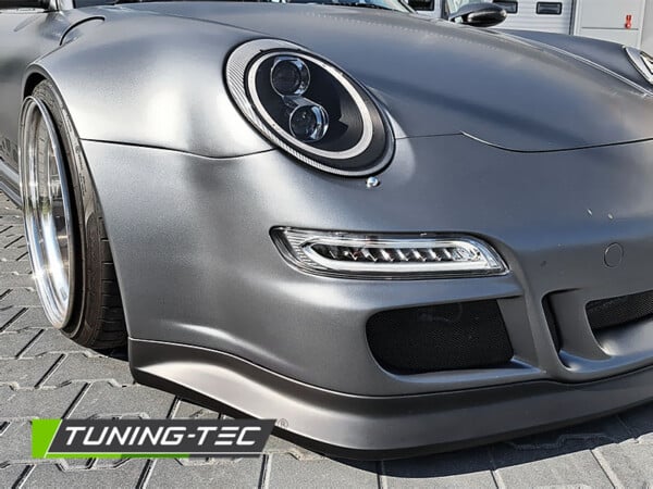 Xenonové predné svetlá TUBE LIGHT Čierne pre  PORSCHE 911 (997) 04-09 – Obrázok 4