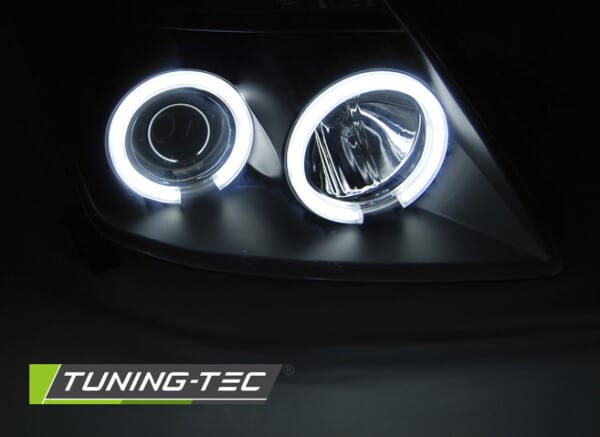 Predné svetlá SUZUKI SWIFT 05.05-10 CCFL ANGEL EYES Čierne – Obrázok 3