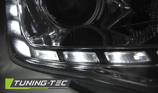 Predné svetlá TRUE DRL Chróm pre  SEAT SEAT IBIZA 6J 12-15 – Obrázok 3