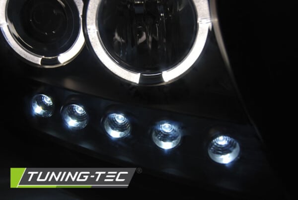 Predné svetlá TOYOTA LAND CRUISER FJ200 07-12 ANGEL EYES Čierne – Obrázok 3
