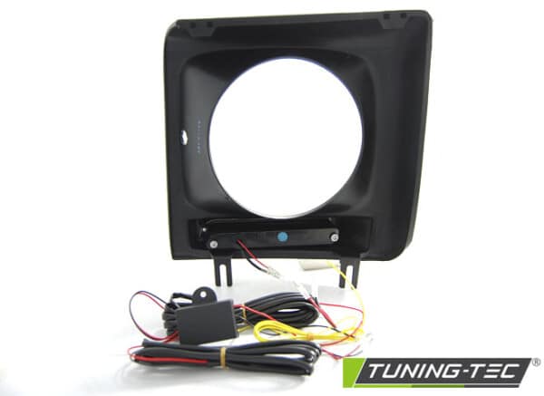 Predné svetlá FRAME LED DRL Čierne pre  MERCEDES W461,W463 01-12 – Obrázok 3