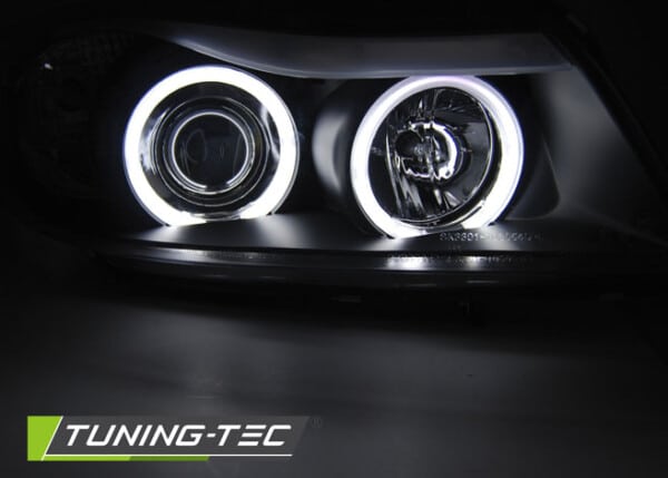 Predné svetlá ANGEL EYES CCFL Čierne pre  BMW E90/E91 03.05-08.08 – Obrázok 2