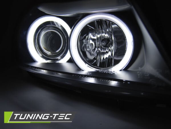 Predné svetlá ANGEL EYES CCFL Čierne pre  BMW E90/E91 03.05-08.08 – Obrázok 3