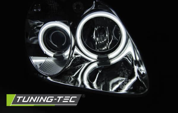 Predné svetlá ANGEL EYES CCFL Chróm pre  MERCEDES R170 SLK 04.96-04 – Obrázok 2