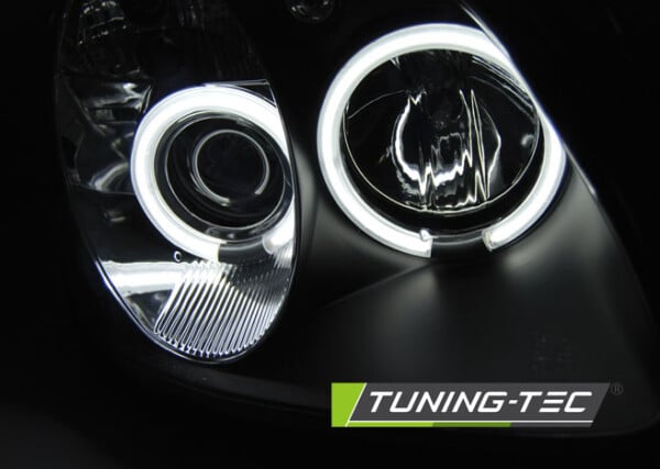 Predné svetlá ANGEL EYES CCFL Čierne pre  MERCEDES R170 SLK 04.96-04 – Obrázok 2