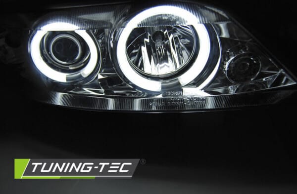 Predné svetlá OPEL VECTRA B 99-03.02 ANGEL EYES CCFL Chróm – Obrázok 3