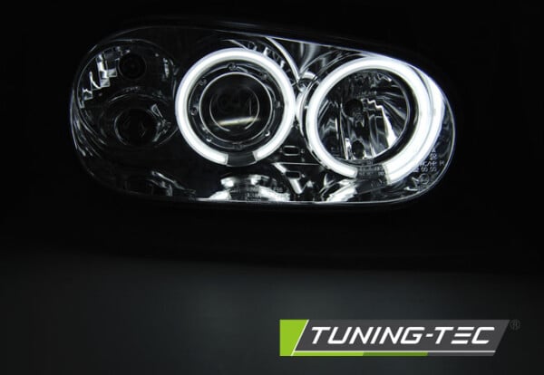 Predné svetlá ANGEL EYES CCFL Chróm pre  VW GOLF 4 09.97-09.03 – Obrázok 2