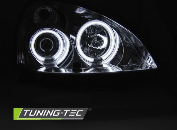 Predné svetlá RENAULT CLIO II 06.01-09.05 ANGEL EYES CCFL Chróm – Obrázok 2