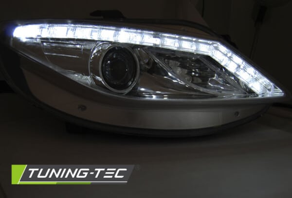 Predné svetlá -Denné svietenie Chróm S LED INDICATOR pre  SEAT IBIZA 6J 06.08-12 – Obrázok 2