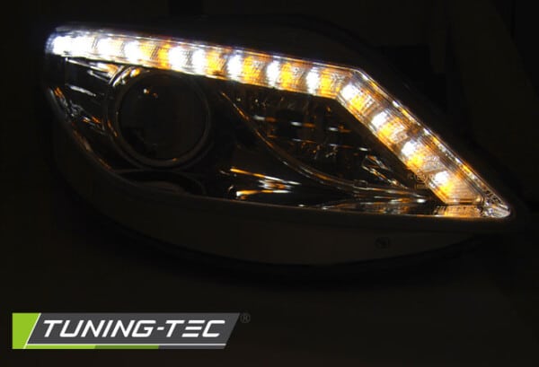 Predné svetlá -Denné svietenie Chróm S LED INDICATOR pre  SEAT IBIZA 6J 06.08-12 – Obrázok 3