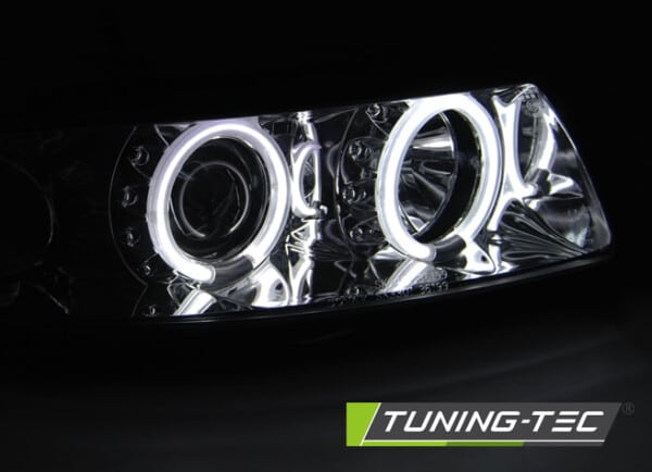 Predné svetlá ANGEL EYES CCFL Chróm pre  SEAT LEON / TOLEDO 04.99-08.04 – Obrázok 2