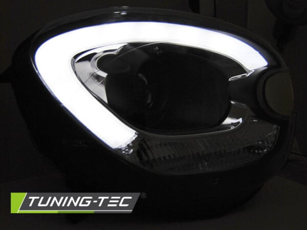Predné svetlá TUBE LIGHT Čierne pre  BMW MINI (COOPER) R60 R61 COUNTRYMAN 10-14 – Obrázok 2