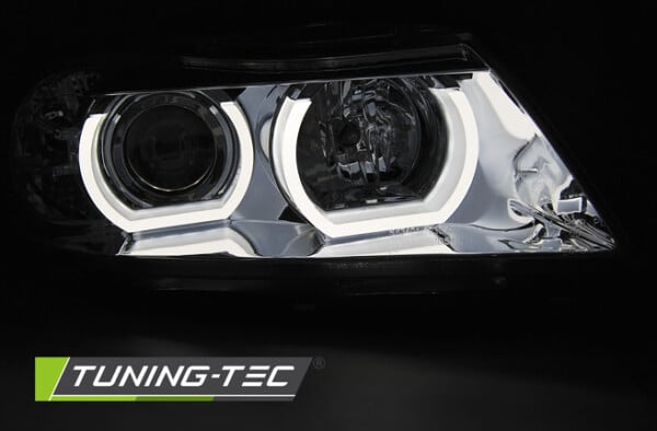 Predné svetlá U-LED LIGHT 3D Chróm pre  BMW E90/E91 03.05-08.08 – Obrázok 2