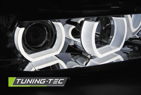 Predné svetlá U-LED LIGHT 3D Chróm pre  BMW E90/E91 03.05-08.08 – Obrázok 3