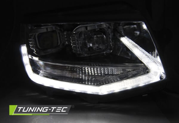 Predné svetlá TRUE DRL Chróm pre  VW T6 15-19 – Obrázok 4