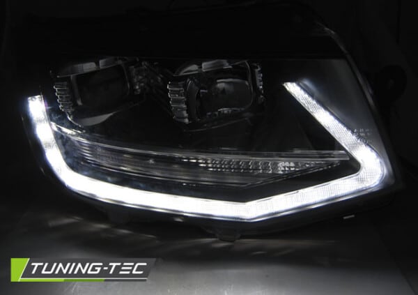 Predné svetlá TRUE DRL Čierne pre  VW T6 15-19 – Obrázok 3
