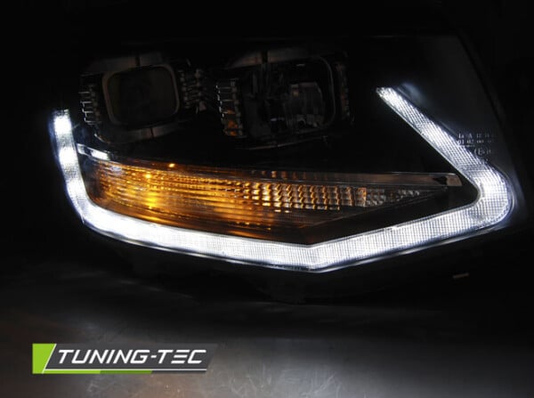 Predné svetlá TRUE DRL Čierne pre  VW T6 15-19 – Obrázok 4