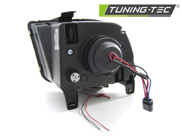 Predné svetlá FORD MUSTANG 04-09 TUBE LIGHT Čierne – Obrázok 3