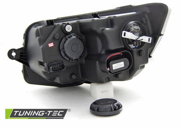 Predné svetlá TUBE LIGHT DRL Čierne Chróm pre  VW T6 15-19 – Obrázok 6