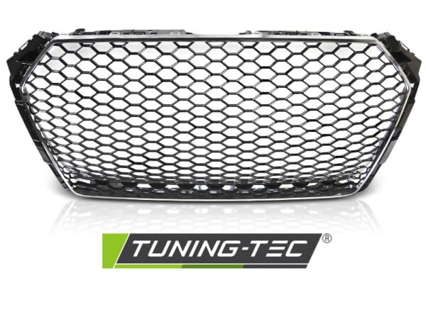 Športová maska Audi A4 B9 (15-18) - RS-style Chróm – Obrázok 2