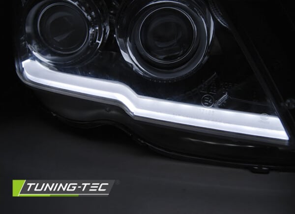 Predné svetlá TUBE LIGHT Chróm pre  MERCEDES GLK X204 06.08-08.12 – Obrázok 3