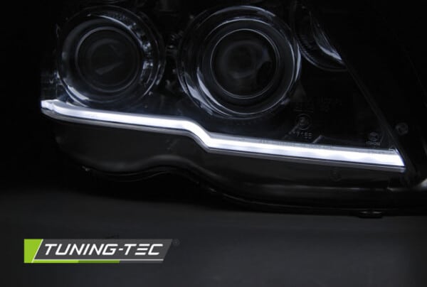Predné svetlá TUBE LIGHT Čierne pre  MERCEDES GLK X204 06.08-08.12 – Obrázok 4