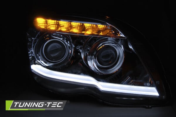 Predné svetlá TUBE LIGHT Čierne pre  MERCEDES GLK X204 06.08-08.12 – Obrázok 5