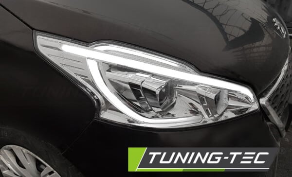 Predné svetlá PEUGEOT 208 4.12-06.15 TUBE LIGHT Chróm – Obrázok 3