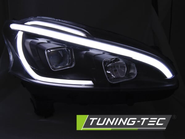 Predné svetlá PEUGEOT 208 4.12-06.15 TUBE LIGHT Čierne – Obrázok 2