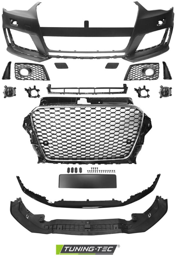 Predný nárazník SPORT CHROME BLACK PDC pre  AUDI A3 12-16 – Obrázok 5