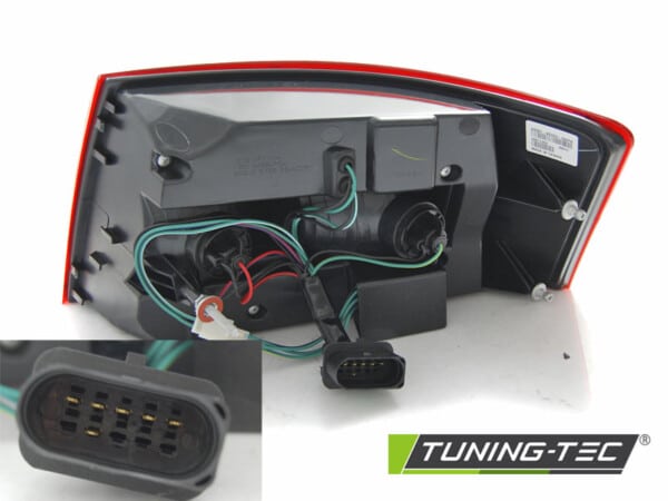 Zadné svetlá LED BAR Červené Dymové pre AUDI A6 C6 SEDAN 04.04-08 6-PIN – Obrázok 3