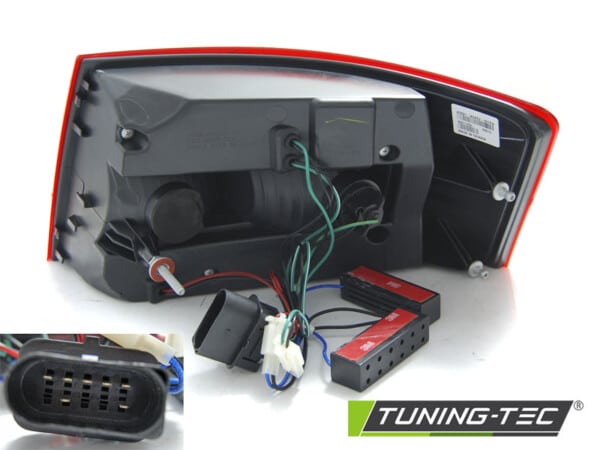 Zadné svetlá LED BAR Červené pre AUDI A6 C6 SEDAN 04.04-08 7-PIN – Obrázok 3