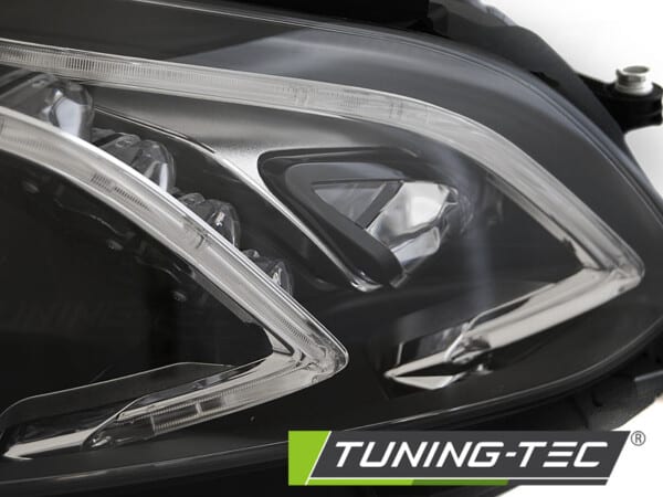 Predné svetlá TRUE DRL Čierne pre  MERCEDES W212 13-16 – Obrázok 3