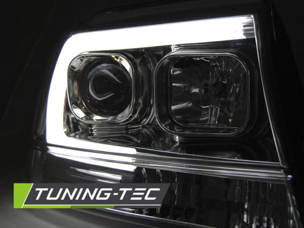 Predné svetlá CHRYSLER JEEP GRAND CHEROKEE 99-05.05 TUBE LIGHT Chróm – Obrázok 3