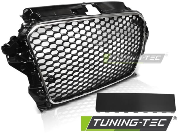 Maska športová Audi A3 8V 12-16 RS3 style - Čierna/Chróm