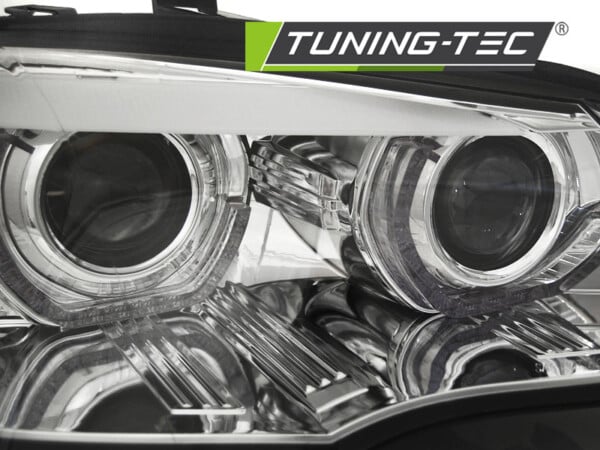 Xenonové predné svetlá ANGEL EYES LED DRL Chróm pre  BMW X5 E70 07-10 – Obrázok 2