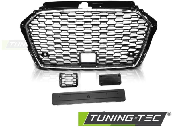 Maska  Čierny Chróm fit AUDI A3 (8V) 17- – Obrázok 5