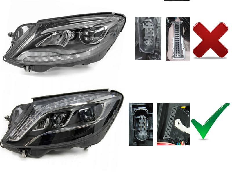 Predné svetlá LED Čierne pre MERCEDES W222 13-17 GASOLINE – Obrázok 6