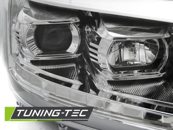 Predné svetlá TUBE LIGHT Chróm SEQ pre  VW T5 2010-2015 – Obrázok 2