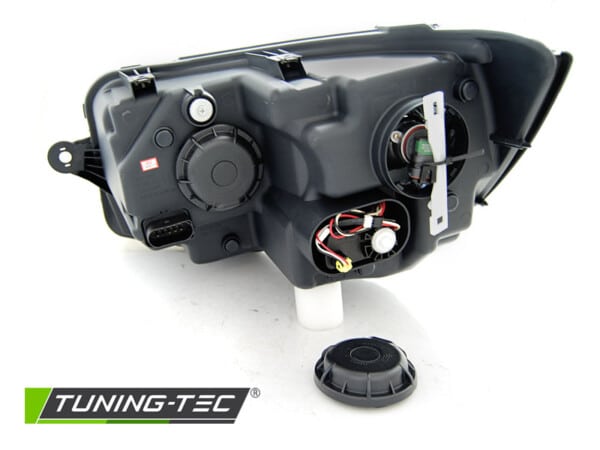 Predné svetlá TUBE LIGHT DRL Čierne Chróm SEQ pre  VW T6 15-19 – Obrázok 4