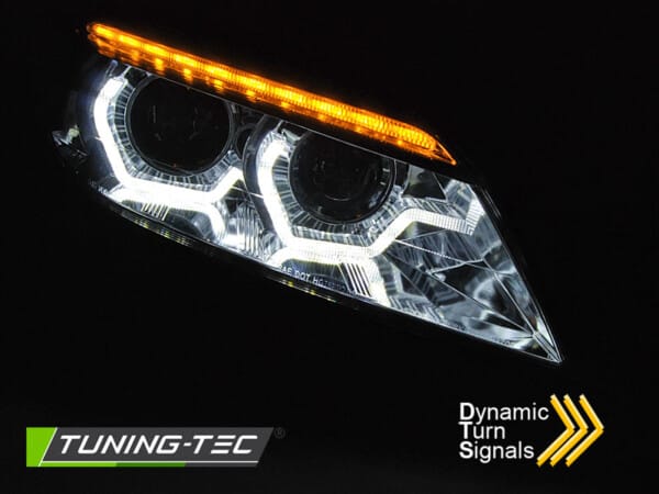 Xenonové predné svetlá LED DRL Chróm SEQ pre  BMW Z4 E89 09-13 – Obrázok 3