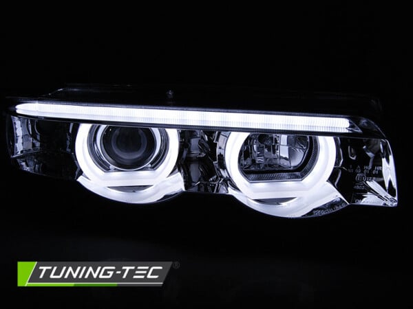 Predné svetlá ANGEL EYES LED 3D Chróm pre  BMW E38 94-01 – Obrázok 2