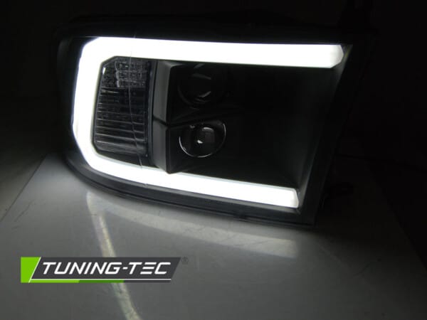 Predné svetlá DODGE RAM 09-18 TUBE LIGHT Čierne – Obrázok 2