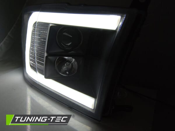Predné svetlá DODGE RAM 09-18 TUBE LIGHT Čierne – Obrázok 3