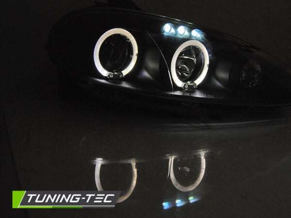 Predné svetlá MAZDA MX5 01-05 ANGEL EYES Čierne – Obrázok 2