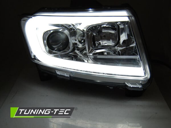 Predné svetlá CHRYSLER JEEP GRAND CHEROKEE 11-13 Chróm TUBE LIGHT SEQ – Obrázok 2