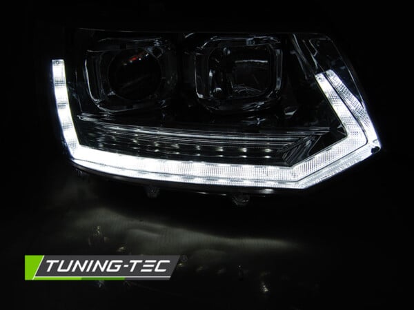 Predné svetlá TUBE LIGHT T6 LOOK Chróm pre  VW T5 2010-2015 – Obrázok 2