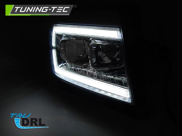 Predné svetlá TUBE LIGHT Chróm DRL SEQ pre  VW CRAFTER II 2017- – Obrázok 4
